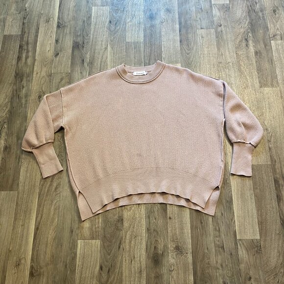 Anrabess Pink Oversized Knit Sweater Size Small (stained) - Picture 1 of 8